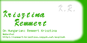 krisztina remmert business card